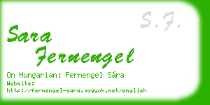 sara fernengel business card